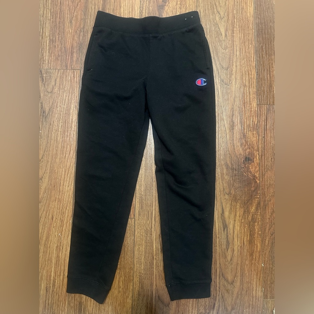 Champion Black Sweatpants with side logo